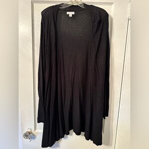 Charter Club Women’s Plus Size Black Open Front Cardigan 3X